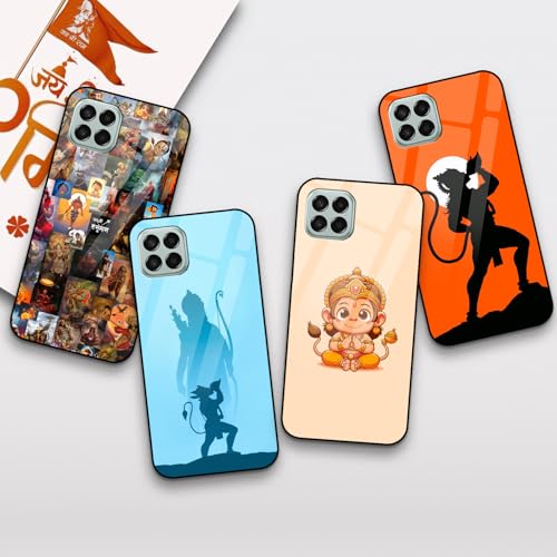 Image of COLORflow Back Cover Compatible with Samsung Galaxy A22 5G | Hanuman Ji, Bajrangbali, God Customized | Shockproof TPU Bumper with Camera Protection Back Cover Compatible with Samsung Galaxy A22 5G