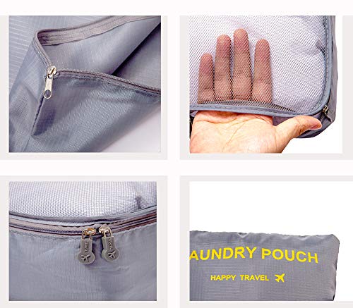 DoGeek Packing Cubes 6 Sets Reisorganizer Verpakkingstassen Inpakorganisatoren Kledingtassen Handbagage Cubes - Image 7