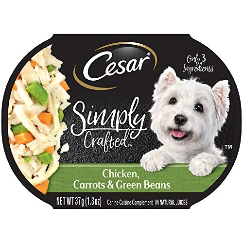 CESAR SIMPLY CRAFTED Adult Soft Wet Dog Food Meal Topper, Chicken, Carrots