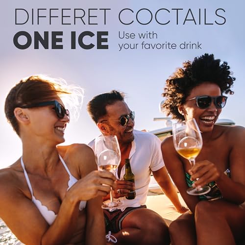 Premium Berlinzo Clear Ice Ball Maker - Whiskey Ice Ball Maker Mold Large 2.4 Inch - Crystal Clear Ice Maker Sphere - Clear Ice Cube Maker with Storage Bag - Whiskey Gifts for Men