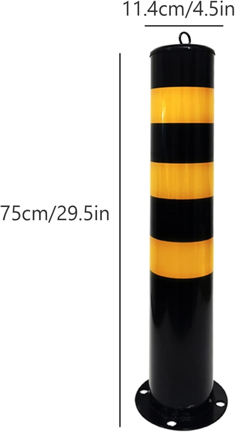 noxozoqm Parking Bollards Concrete in Security Posts for Driveways Parking Bollards Barrier Car Security Reflective Tape Security Posts for Driveways (Color : 1x, Size : 75cm)