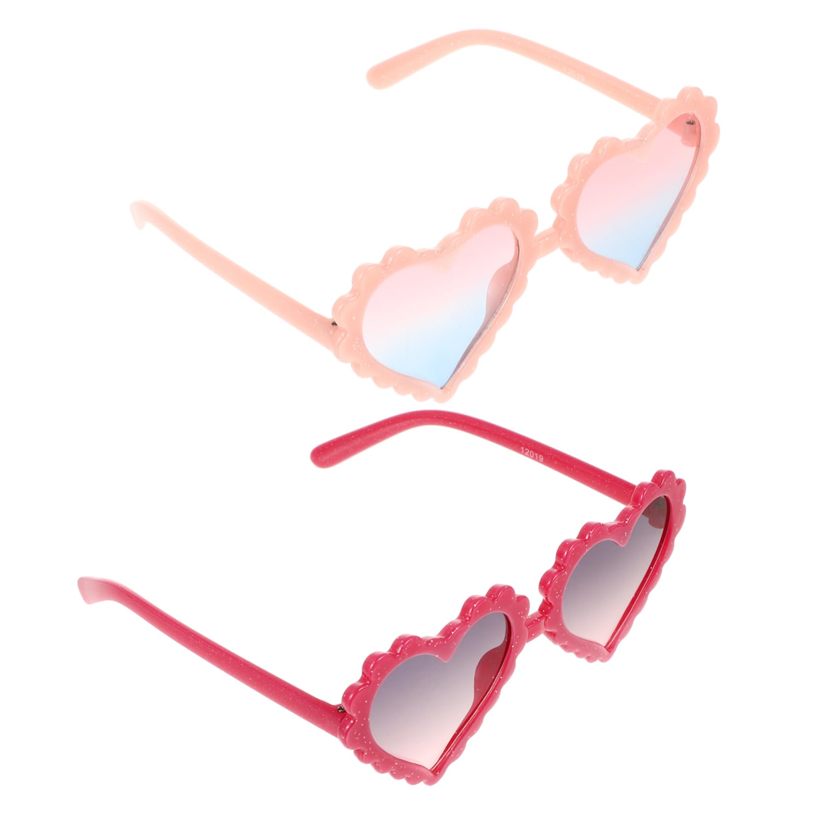 PRETYZOOM 2Pcs Shaped Sunglasses for Adults Vibrant Fashion Eyewear for Parties Cosplay Photo Props Jelly Frames