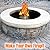 FEBTECH - Fire Rings for Outside Wood Burning Fire Pits - 36" Dia X 12" H - 2mm Thick Steel DIY Firepit Ring Liner - Perfect for Outdoor Garden, Camping & Above or In-Ground Fire Pits