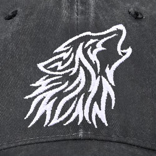 Image of Embroidered Baseball Cap for Women Men Vintage Adjustable Washed Distressed Denim Baseball Hat