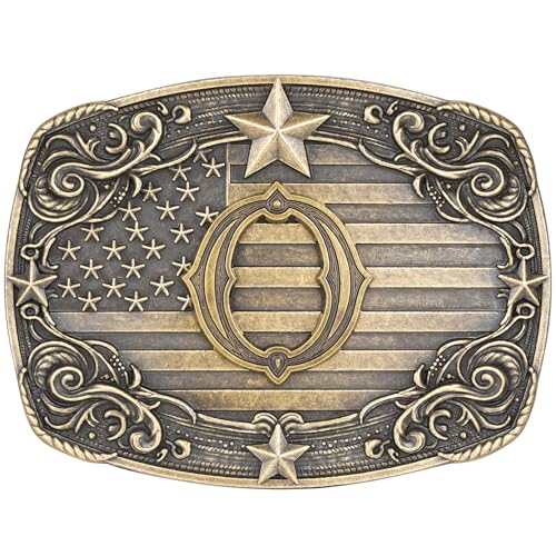 Image of Western Belt Buckle for Men Women Initial Letter A to Z Cowboy Belt Buckle Texas Buckle hebillas vaqueras para hombre