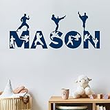 Karate Custom Wall Name Decals, Karate Boy Wall Decal, Martial Decororation, Boys Room Decor
