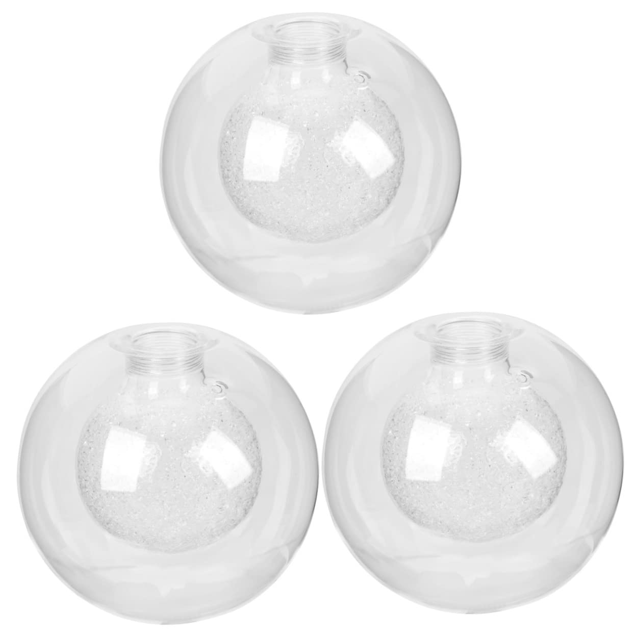 Uonlytech Abat-Jour en Verre Globe 3 Pièces 4 Pouces G9 pour Lustre Plafonnier Suspension Luminaire Intérieur Décoration Maison Ambiance Chaleureuse Facile À Installer