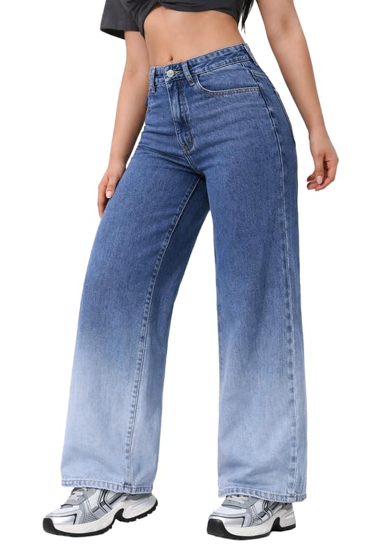 Image of London Hills Women's Relaxed Fit High Rise Jeans || Woman Jean's || Women Baggy Jeans || Jean's for Womens || Loose Jean for Women's || Oversized Woman baggys