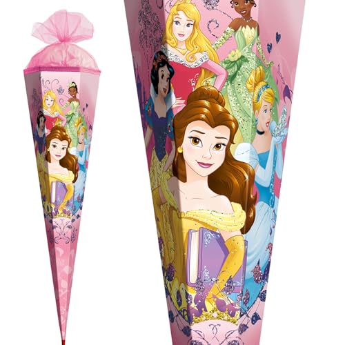 Bolsa escolar de Disney Princess de 85 cm con base angular y tul protector ROTH rojo 3