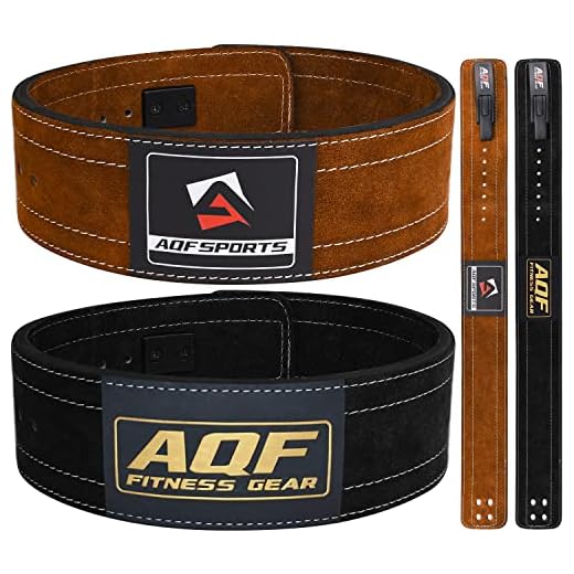 AQF Cinturon Lumbar Gimnasio Palanca Hebilla, 4" Amplio 10mm Gruesa Cinturon Halterofilia Cuero, Cinturón Gym, Faja Gimnasio Levantar Pesas, Powerlifting Belt para Musculacion & Sport