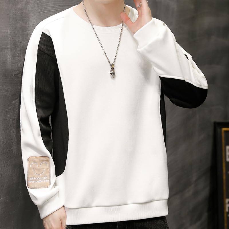 CHONG FENG XIA Men's autumn round neck loose long-sleeved casual tops3