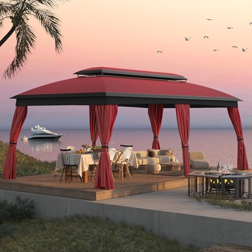 Gardenbee Outdoor Patio Gazebo 10'x20', CPAI-84 Heavy Duty...