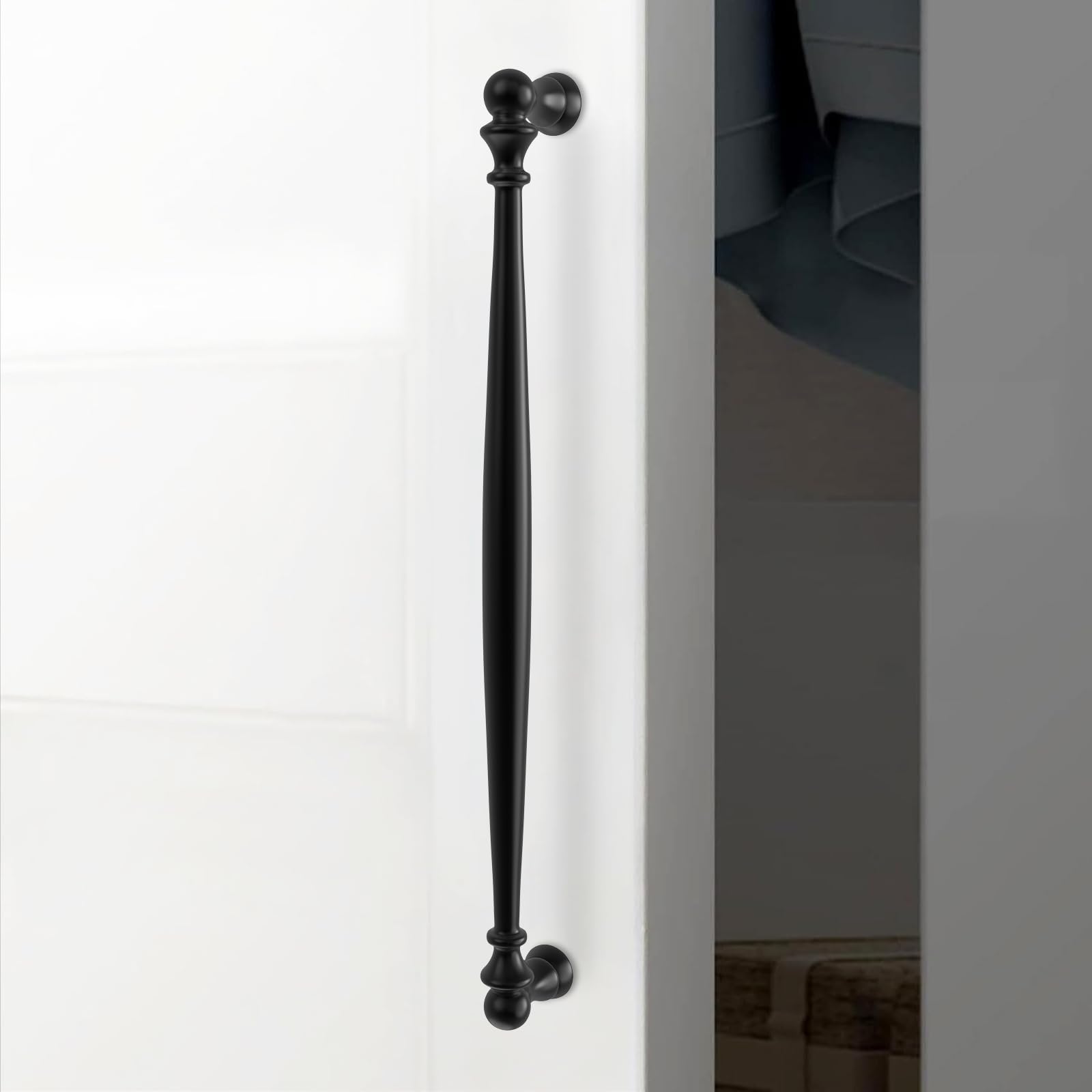 Confezione da 6 maniglie nere da 254 mm, per armadietti da cucina, armadietti, cassetti, credenze, credenze
