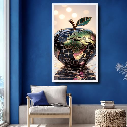 Tableau globe terrestre moderne pour habiller un grand mur de bureau vide - 3