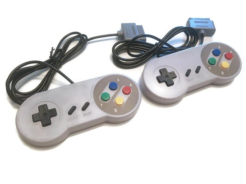 Whip Emotions AC and AV Cables plus 2 10 foot cord controllers compatible for SNES Console