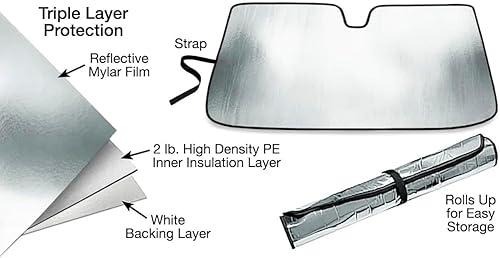 Miniatura 2 de Parasol para Pontiac Fiero 1984 1985 1986 1987 1988 ajuste personalizado para parabrisas