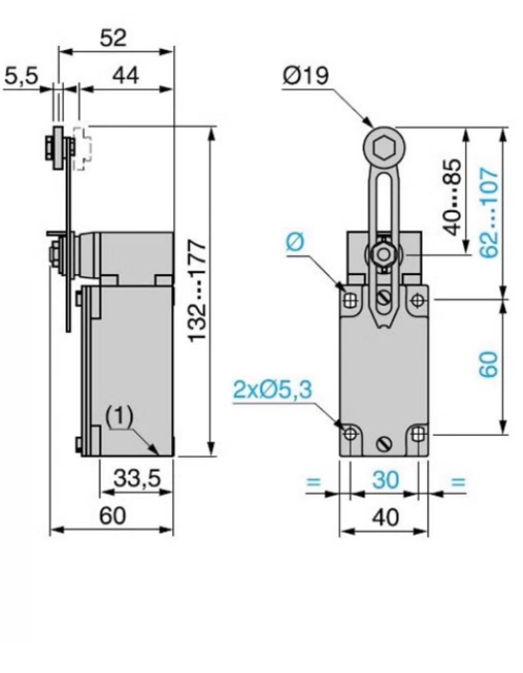 Limit Switch XCK-J.C XCKJ10543H29C Travel Switch 240V One Open One