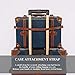 COTRUNKAGE Travel Vintage Luggage Set 3 Piece Retro Carry On Suitcase with Spinner Wheels, Combination Locks, Navy Blue