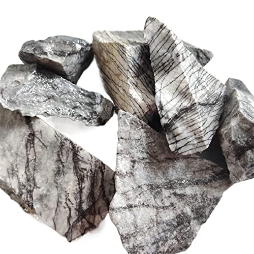 ZoCzkgzd - Piedra caliza natural con hilo negro, 100 g, diseño de cebra en blanco y negro