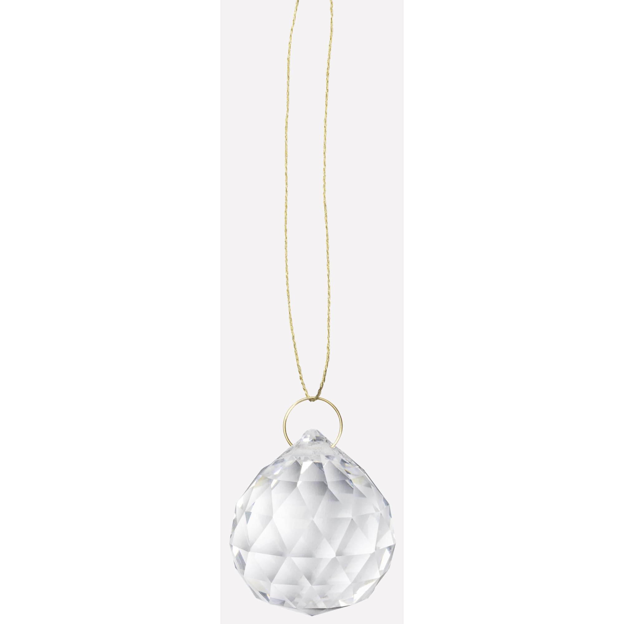 folia 23849 - Sun Catcher CRYSTAL TRIO, 3 szklane łapacze słońca, w tym 16 m metalicznej przędzy w kolorze złotym, kryształy Ø 2, 3 i 4 cm do zawieszenia