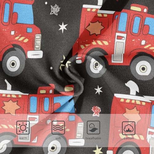 Wusikd Red Fire Truck Girls' Underwear Cotton Blue Lights Girls Briefs Soft Toddler Underwear 2T3