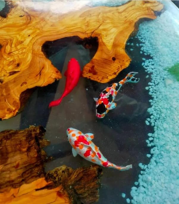Lot De 6 Sous-verres Japonais En Cuir Synthétique Motif Poisson Koï - Avec Support De Rangement - Idéal Décoration Table Ou Cadeau