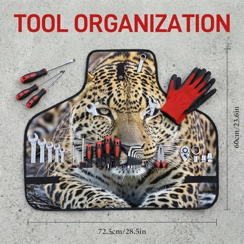 Delantal laboral leopardo africano con hebilla rápida miniatura 2