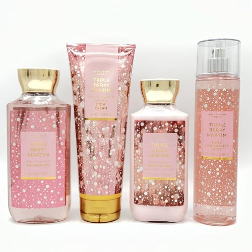 Generic 0667554838321 667554838321 Triple Berry Martini Bath & Body 4-Piece Bundle | Shower Gel, Body Cream, Daily Nourishing Body Lotion And Fine Fragrance Mist cover