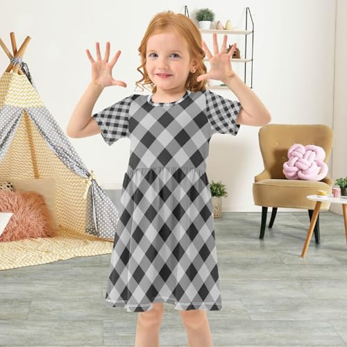 Girls Dress Children’s Place Girls Short Sleeve Dresses for Summer Party A Line4