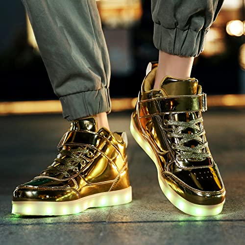 Image of JEVRITE Unisex LED Light Up High Top Sneakers - USB Charging for Women & Men - Couples Shoes