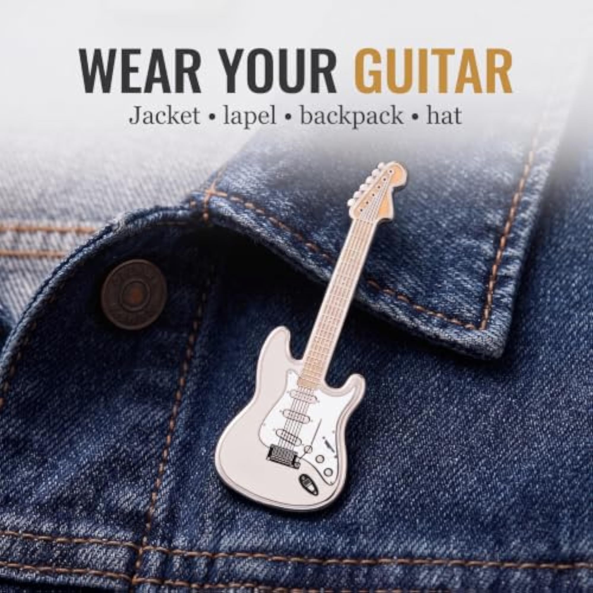 Geepins Enamel Guitar Pins, Music Gift