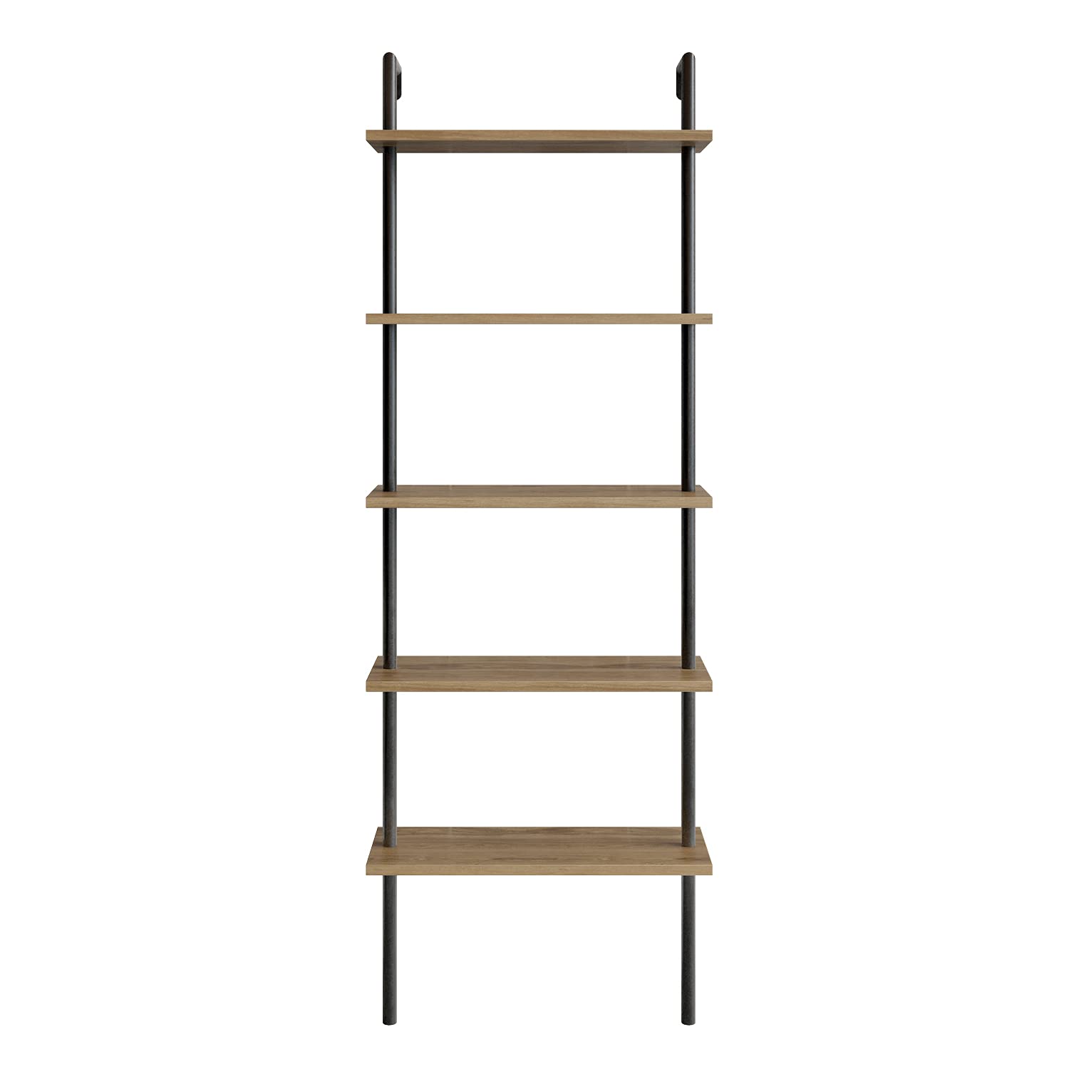 DECOROTIKA Paulina Industrial 5-Tier Bookcase Bookshelf Shelving Unit with Multiple Color Options (Black and Oud)