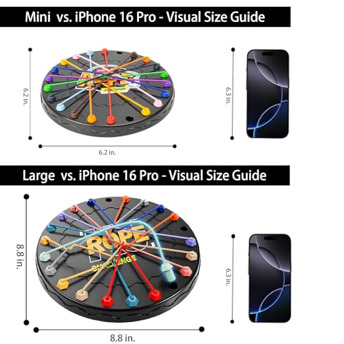 rope untangling puzzle game educational strategy board game for kids amp adults family travel party games with multi-level challenges gifts for all agesmanual on box