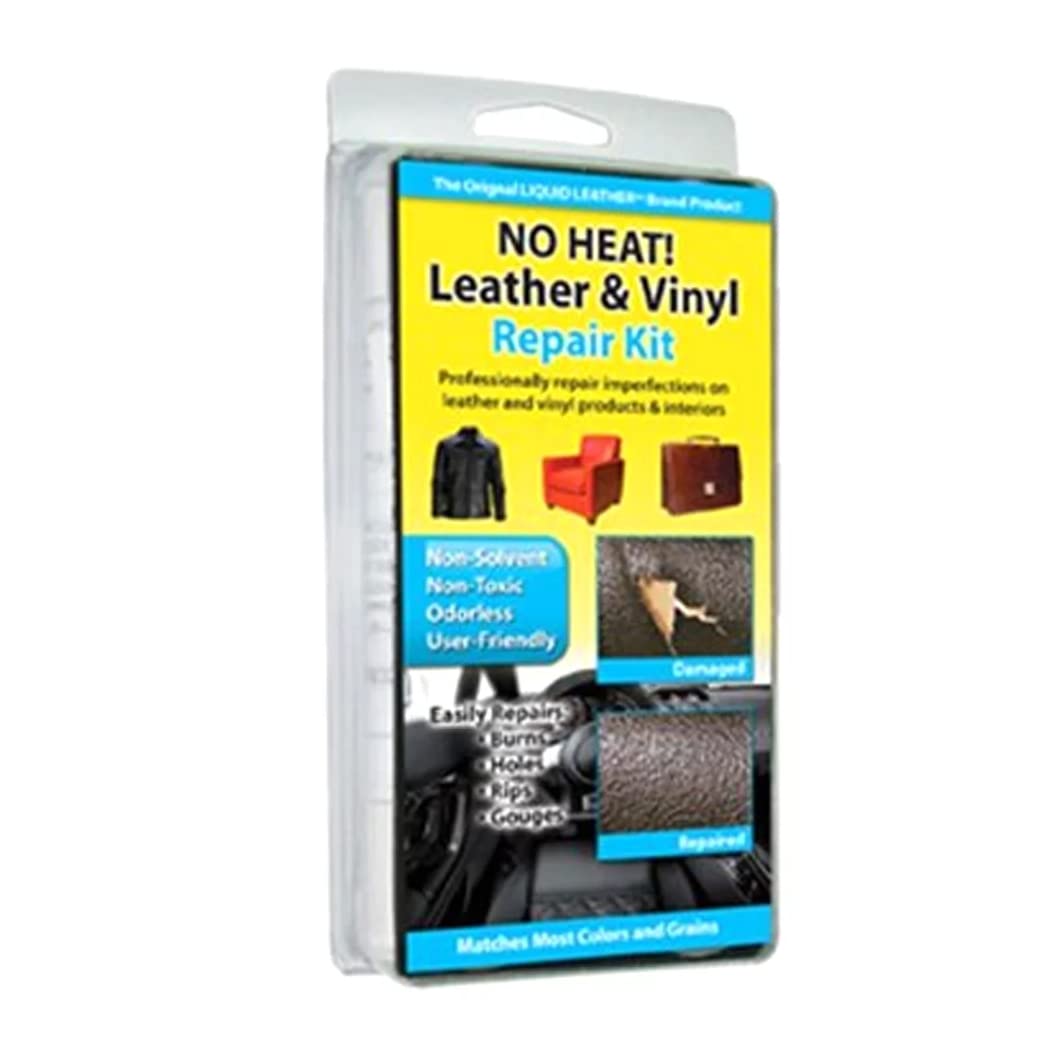 Liquid Leather No Heat Leather, Vinyl & Fabric Repair Kit Home Car Boat Office Luggage Colors & Grains (30-122)