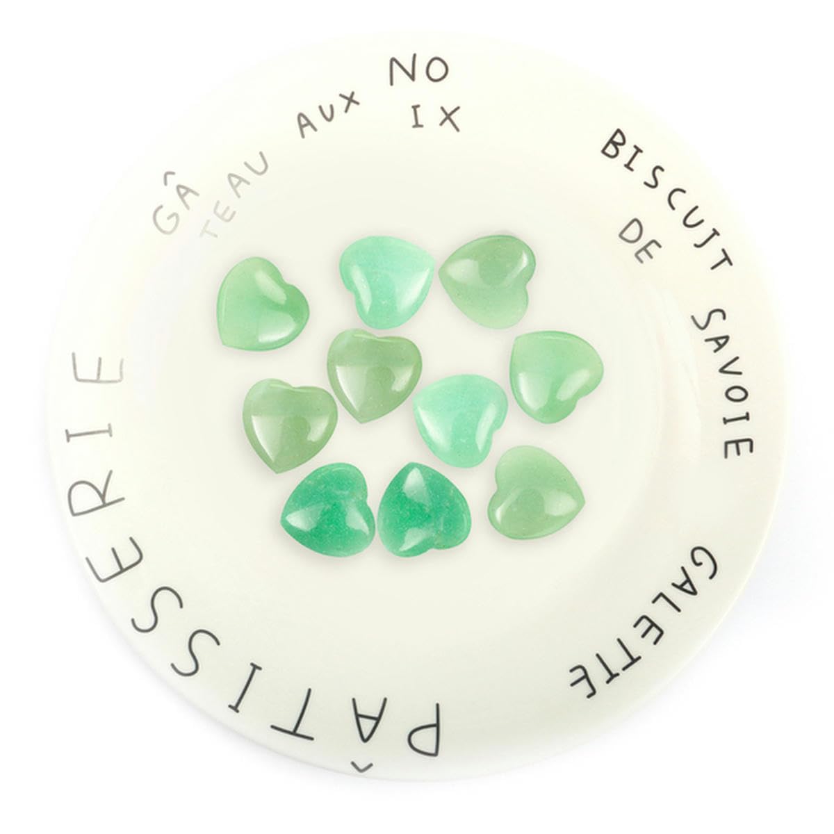 10 Ciottoli Di Cristallo A Forma Di Cuore - Pietre Decorative Per Casa, Giardino, Lapis Lazuli, 2 Cm - Foto 2