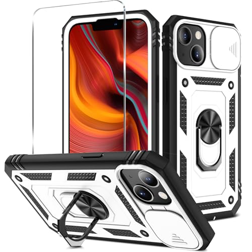 HAONANDE Xiaomi Redmi Note 10 Pro/Redmi Note 10 ProMax �p �ϏՌ� �X�}�z�P�[�X 1�� �����K���X�t�B���� �t�� 360�x �S�ʕی� �R�p���x�� �X���C�h�� �J�����J�o�[ �}�O�l�b�g �����O�X�^���h ��