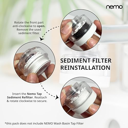 Image of NEMO Tap Sediment Refilter Pack (10 Pcs) | Made in South Korea | Melt-Blown Micro-Sediment Filters | Compatible with NEMO Wash Basin Tap Filter and Cobra Kitchen Tap Filter