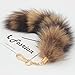 Fosrion Supper Huge and Fluffy Real Fox Tail Fur Halloween Cosplay Handbag Charm Accessory Key Chain Ring Hook Tassels (Raccoon)