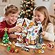 2025 Weihnachts Lebkuchenhaus Bausatz mit Licht – 3 Stilmodi Weihnachtsdorf Bausteine mit Weihnachtsmann Weihnachtsbaum Zug –Weihnachts Klemmbausteine für Erwachsene Kinder Jahren 8+（1421Stück）