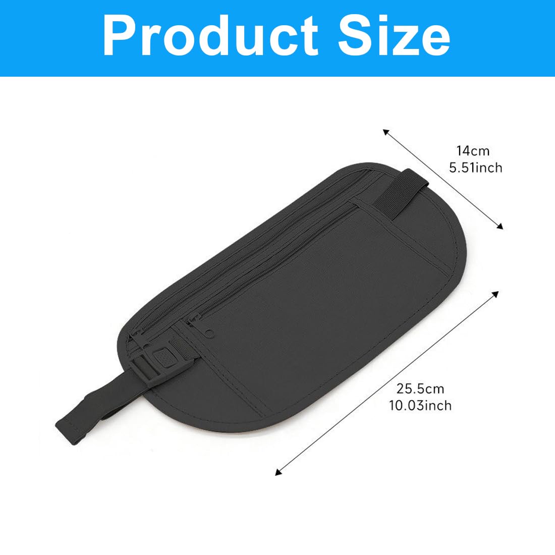 Marsupio Antifurto Da Cintura - 2 Pezzi Per Uomini E Donne, Impermeabile