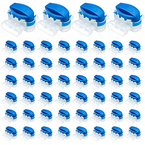 60 Pieces 3 Way Wire Connectors Locks Wire Connectors Electrical IDC 314-box Wire Connectors Self-Stripping Pigtail Connectors for 22-14 Awg Cables Robotic Lawn Mowers Irrigation Applications