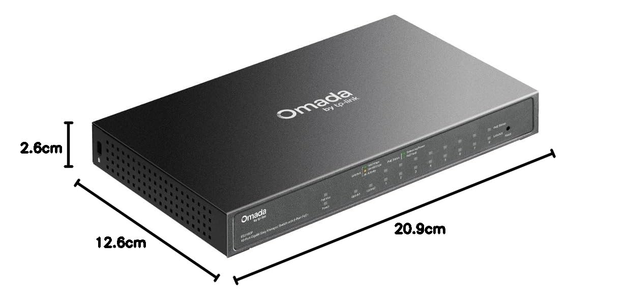TP-Link ES210GP Easy Switch administrable Omada 10 Ports Gigabit avec 8 Ports PoE+