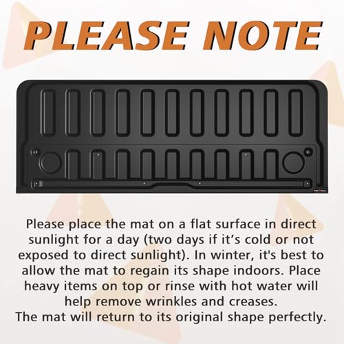 Image of TripleAliners Truck Mat Compatible with 2019-2026 Ram 1500 Power Tailgate-Release&Standard Tailgate Accessories, Tailgate Mat Custom Fit All Weather Pickup Liner, Not Classic /Multifunction /Power Ver.