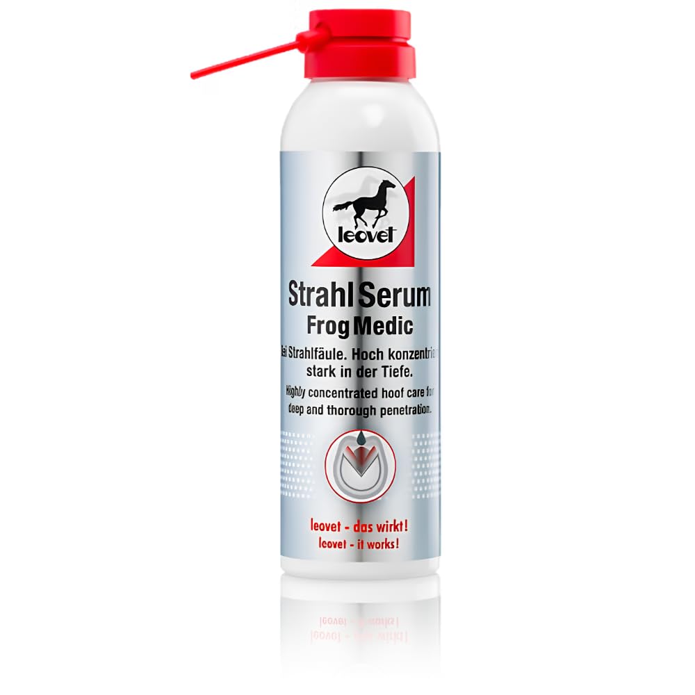 Leovet Frog Medic - Sérum para Caballos | 200 ml | Cuidado Especial de pezuñas para la podredumbre | Apoyo a la conservación de Cuerno elástico | Cumple con ADMR, sin período de Espera
