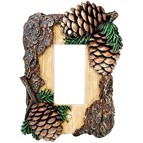 Whistling Pines Single Rocker Switch Cover Plate Cabin Lodge Style Home Décor Cover