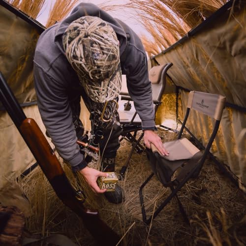 Black-Sierra-Folding-Hunting-Stool-wUnder-Seat-Storage-Pouch-and-Carry-Strap-Lightweight-Portable-Hunt-Chair-wBackrest-Heavy-Duty-Steel-Frame-Supports-250-LBS-for-Hunting-Fishing-Camping
