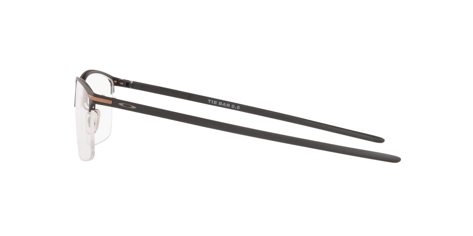 Oakley Męskie oprawki do okularów Ox5140 Tie Bar 0,5 prostokątne na receptę, Satynowa lekka stal/soczewka demo, 56 mm