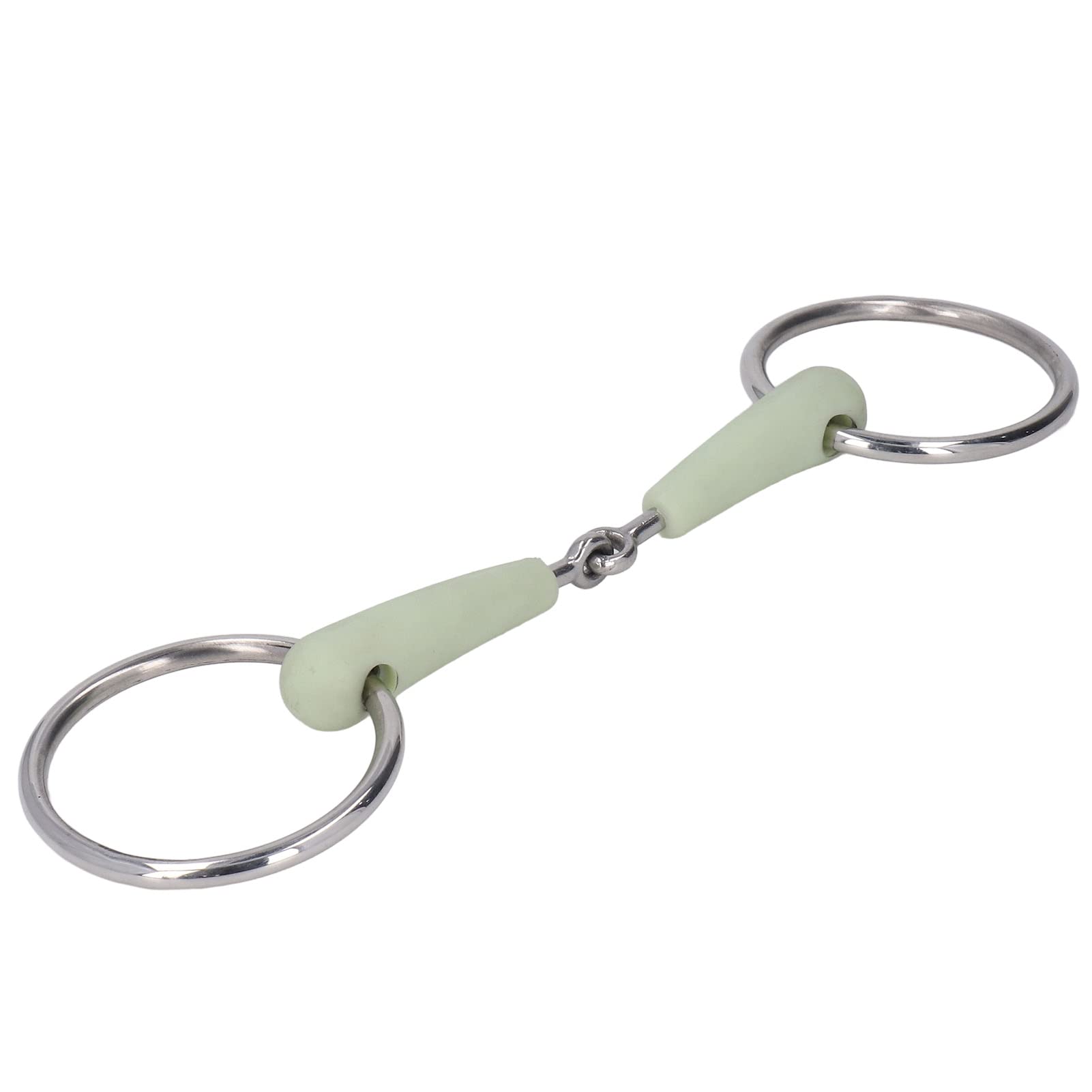 aqxreight Filetto per Bocca di Cavallo Rigido in Acciaio Inossidabile, Punta per Attrezzatura per Allenamento Equestre Antiruggine, Durevole, Filetto per Bocca di Cavallo da 130 Mm con