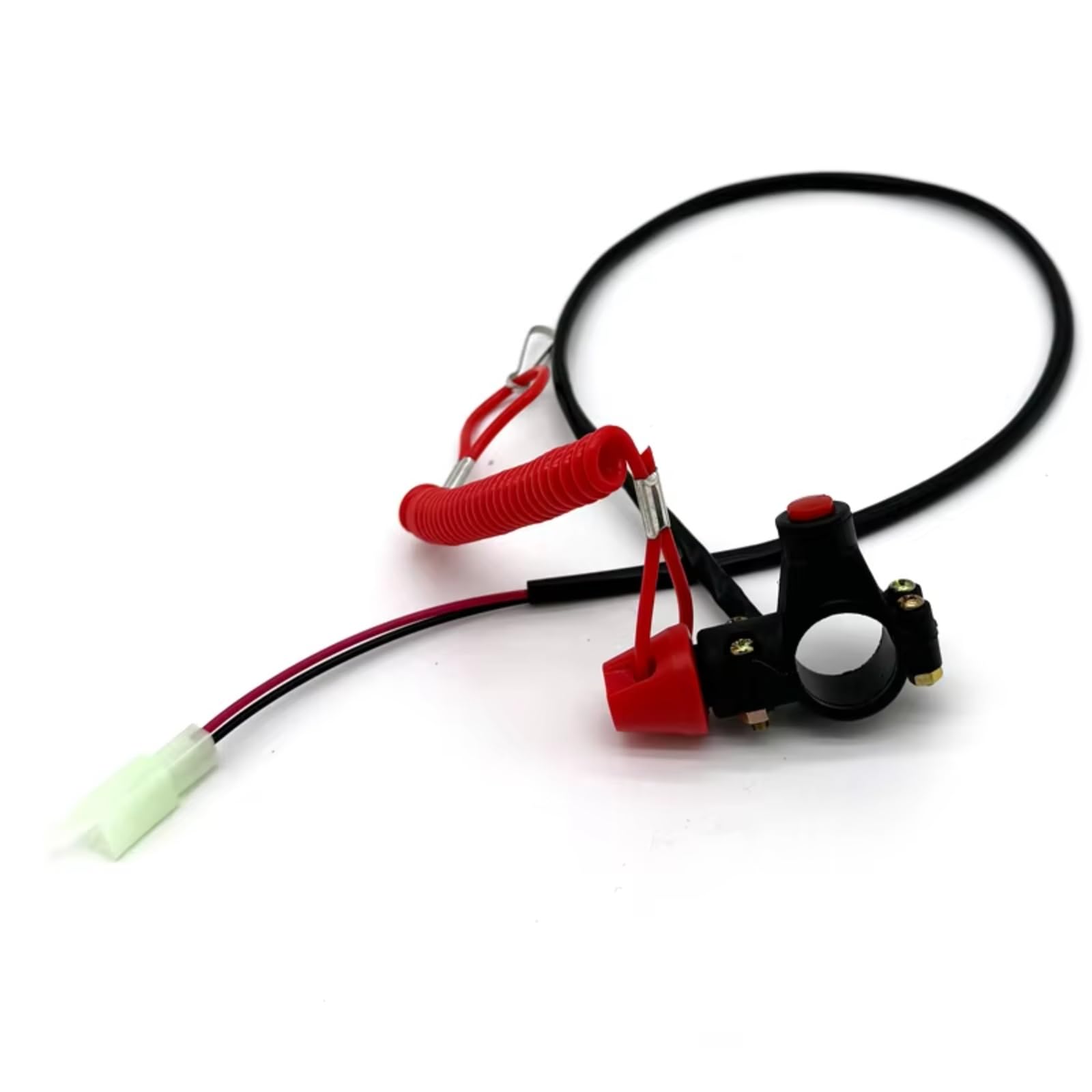 Motocicleta Interruptor de Encendido 22mm Interruptor De Parada De Emergencia Para Motocicleta Con Correa De Sujeción Para ATV De 49Cc Minimoto Quad ATV Piezas Y Accesorios De Motocicleta