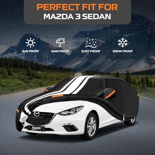 Image of Kayme Heavy Duty Car Cover for Mazda 3 Sedan (2003-2026) Waterproof
